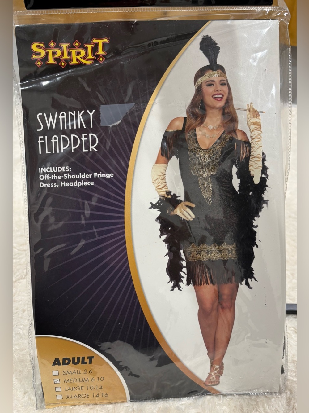 NEW Spirit Halloween Women Swanky Flapper Costume Size M